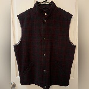 Cremieux Men’s Burgundy & Grey Vest Sz. Large